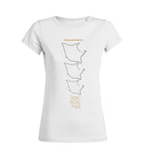 diving t-shirt round neck woman white manta ray