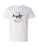 V-neck diving t-shirts for men espandon marlin white