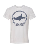 hammerhead shark white t-shirt