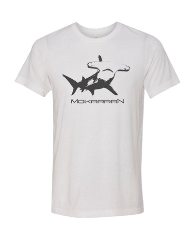 tee shirt plongée requin mokarran blanc