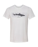 white coral shark t-shirt