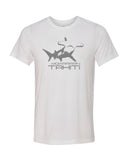 tahiti hammerhead shark diving t-shirt white
