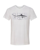 t-shirt blanc requin bordé