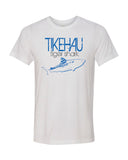 Tiger shark diving t-shirt Tikehau Polynesia White