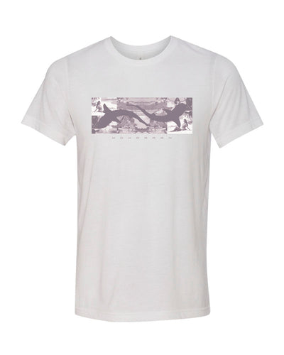 T-SHIRT BLANC REQUIN & tahiti