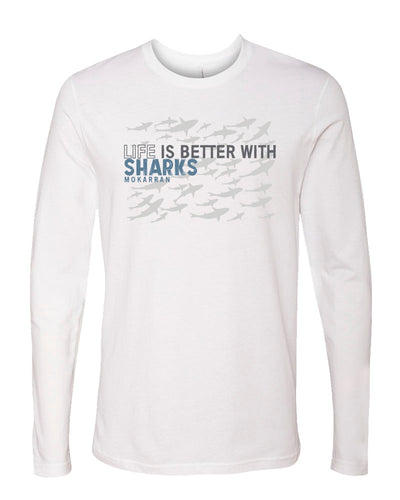 T-shirt manches longues Life is Better With Sharks