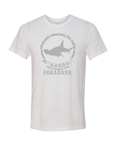tee shirt plongée requin marteau fakarava blanc