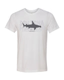t-shirt blanc requin marteau