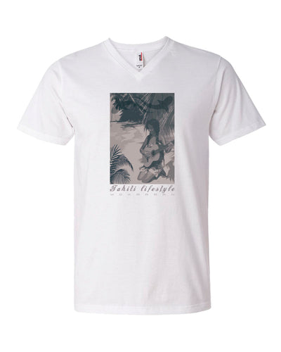 T-shirt col V Tahiti Lifestyle