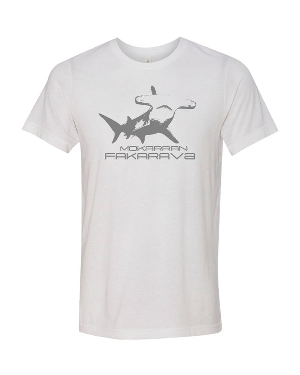 tee shirt plongée requin marteau fakarava - blanc