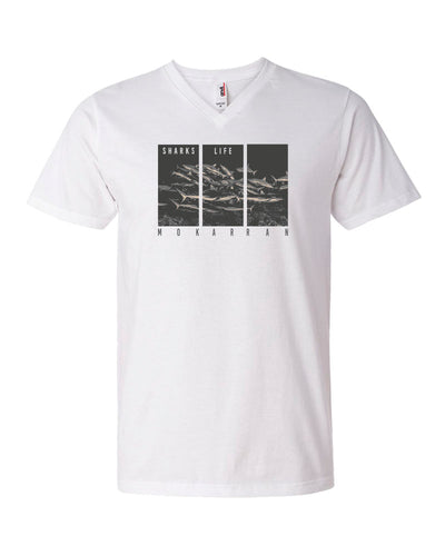 T-shirt col V Shark Life
