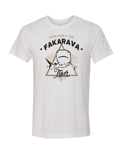 requin tigre tee shirt fakarava blanc