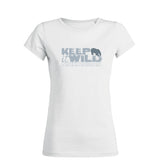 Keep it wild white round neck diving t-shirt for women