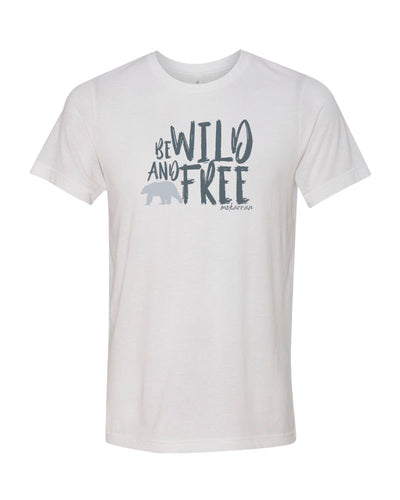 Tee shirt plongée blanc Mokarran pour homme Be wild and free