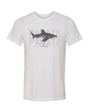t-shirt blanc requin longimanus