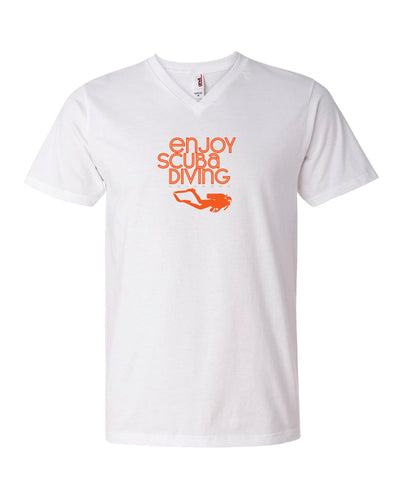 T-shirt col V Enjoy Scuba Diving