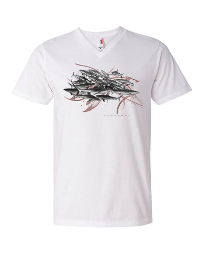 T-shirt col V Cluster