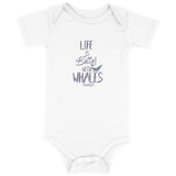 BABY BODYSUIT LIFE IS BETTER WITH WHALES