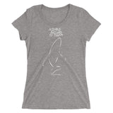 Gray humpback whale women's diving t-shirt
