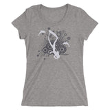 gray dolphin women's apnea t-shirt