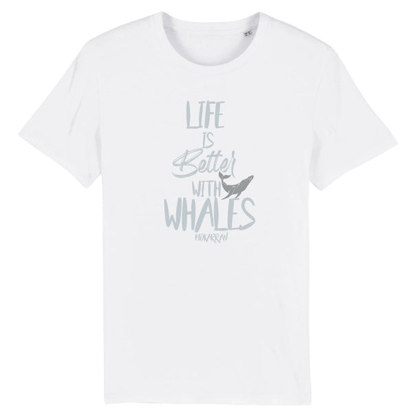 T-SHIRT BIO LIFE IS BETTER WITH WHALES