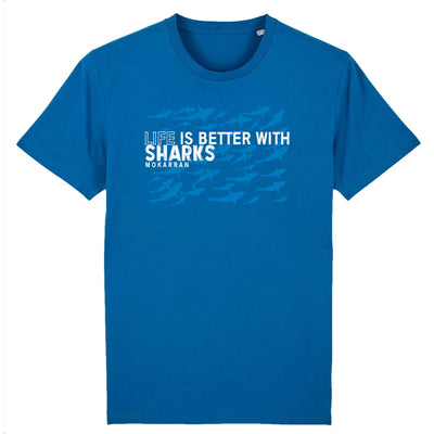 T-SHIRT BIO LIFE IS BETTER WITH SHARKS