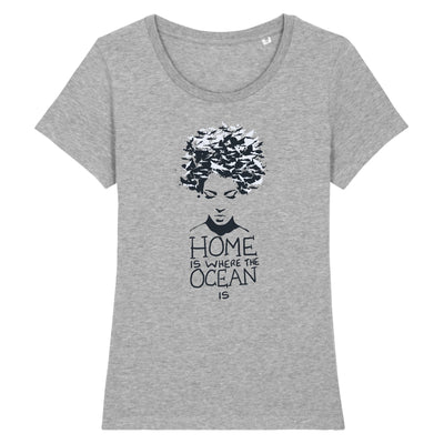 T-SHIRT COL ROND BIO HOME IS WHERE