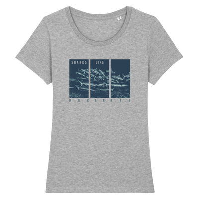 ORGANIC SHARKS LIFE ROUND-NECK T-SHIRT