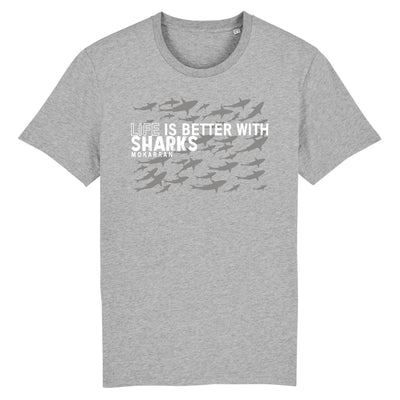 T-SHIRT BIO LIFE IS BETTER WITH SHARKS