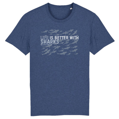 T-SHIRT BIO LIFE IS BETTER WITH SHARKS