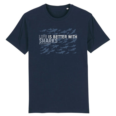 T-SHIRT BIO LIFE IS BETTER WITH SHARKS