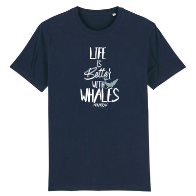 T-SHIRT BIO LIFE IS BETTER WITH WHALES