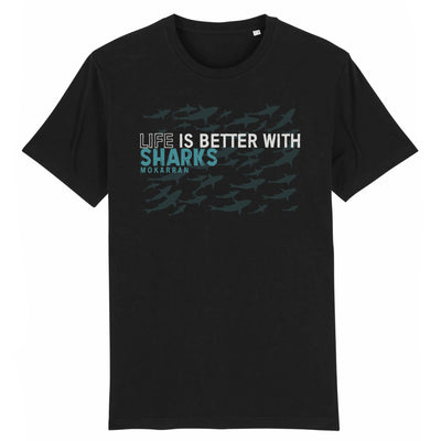 T-SHIRT BIO LIFE IS BETTER WITH SHARKS