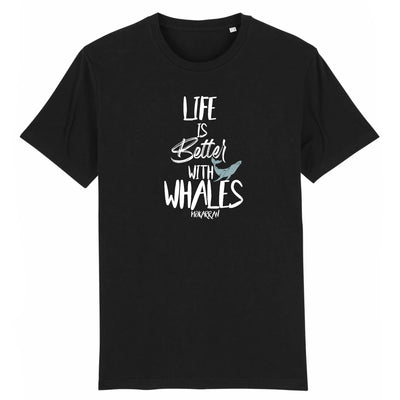 T-SHIRT BIO LIFE IS BETTER WITH WHALES