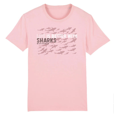 T-SHIRT BIO LIFE IS BETTER WITH SHARKS