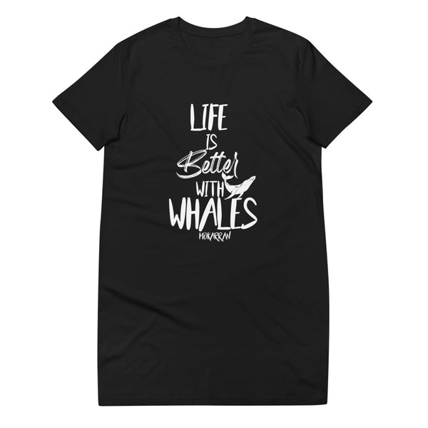 Robe t-shirt bio Life is Better With Whales