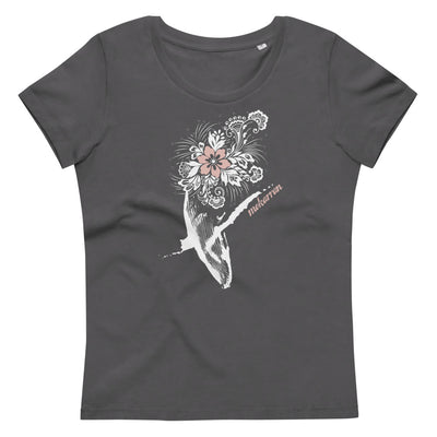 T-shirt bio flowers whale