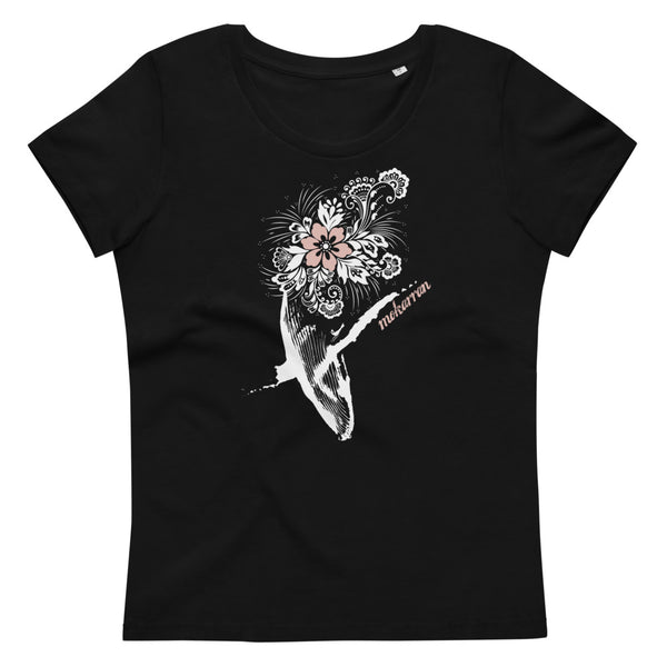 T-shirt bio flowers whale