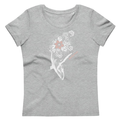 T-shirt bio flowers whale