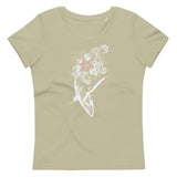 Organic flowers whale t-shirt